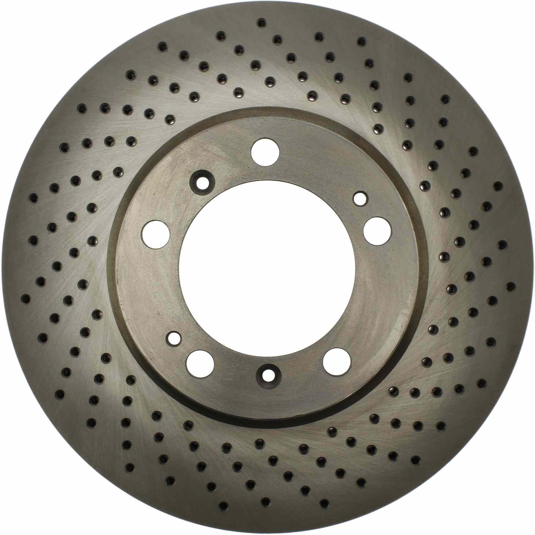 Centric C-TEK Standard Drilled Passenger Side Front Rotor 03-12 Porsche Boxster