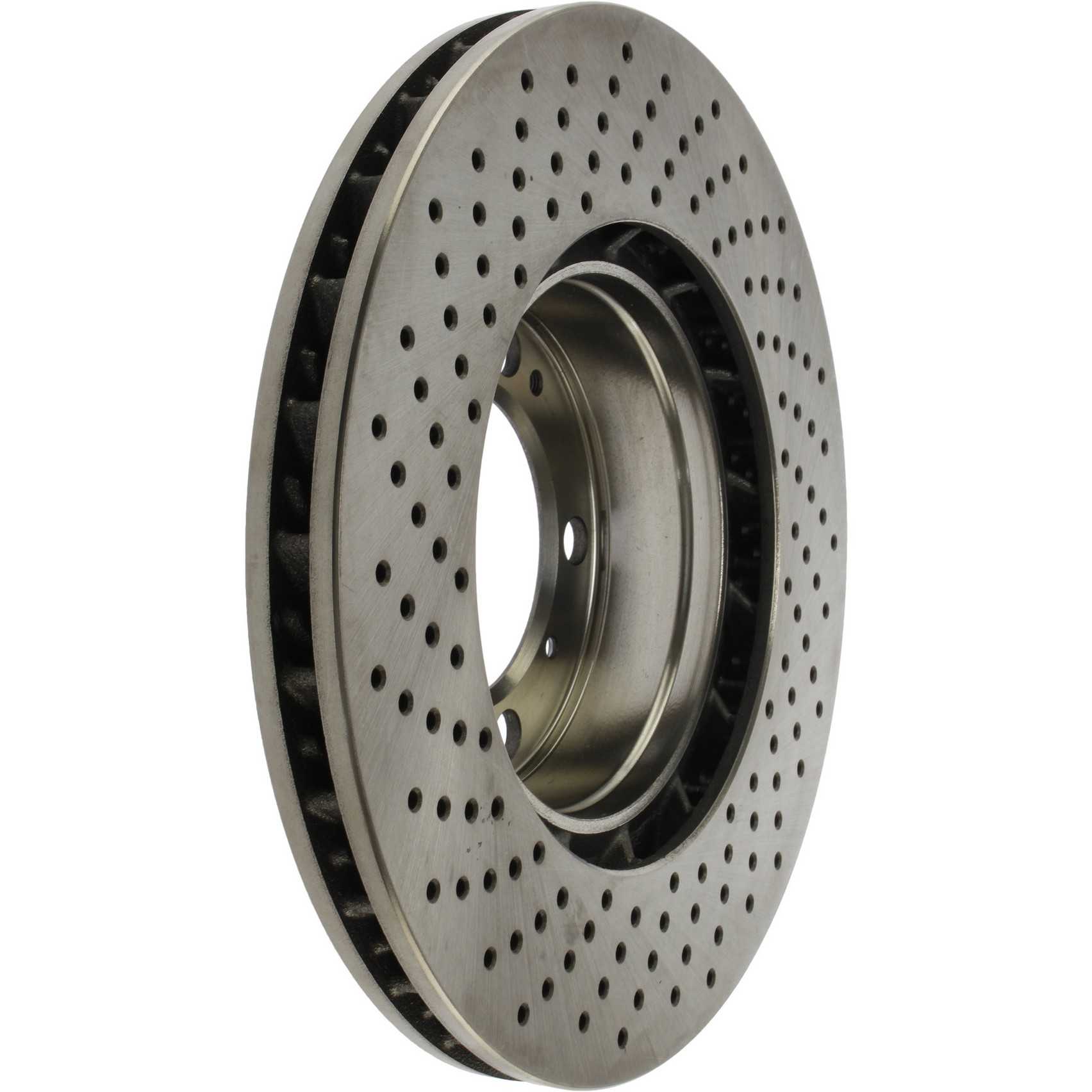 Centric C-TEK Standard Drilled Passenger Side Front Rotor 03-12 Porsche Boxster