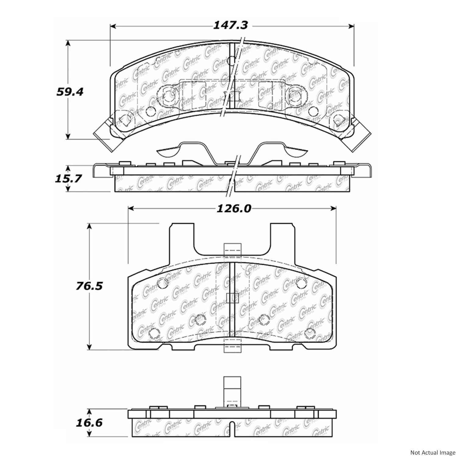 Centric 90-93 Cadillac Deville / 99-01 Escalade Front Centric Premium Brake Pads