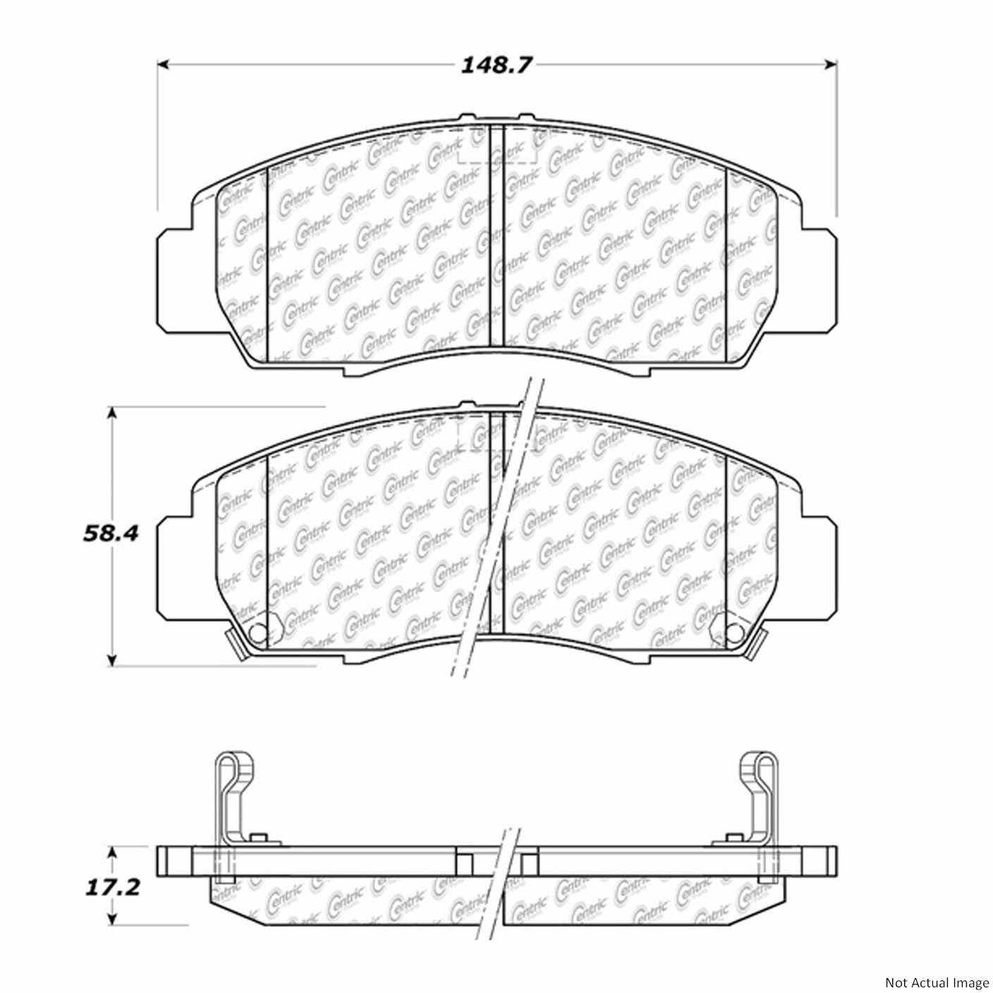 Centric 01-03 Acura CL / 06 EL / 04-09 TSX / 03-07 Honda Accord Coupe M/T / 05-08 Sedan Front Cent