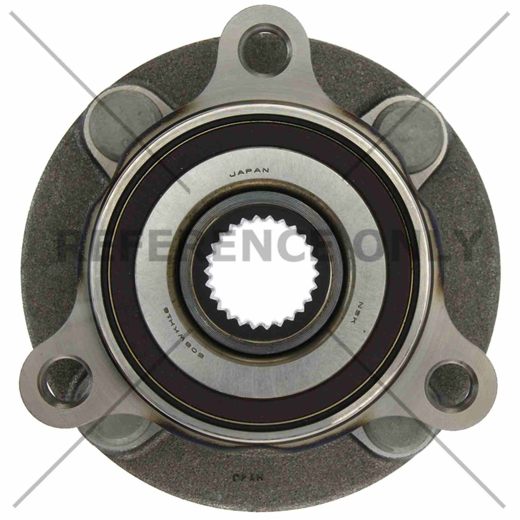 Centric Premium Hub and Bearing Assembly w/ABS Tone Ring / Encoder - Rear
