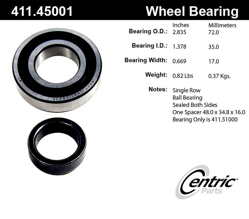 Centric 84-85 Mazda RX-7 Premium Ball Bearing - Rear
