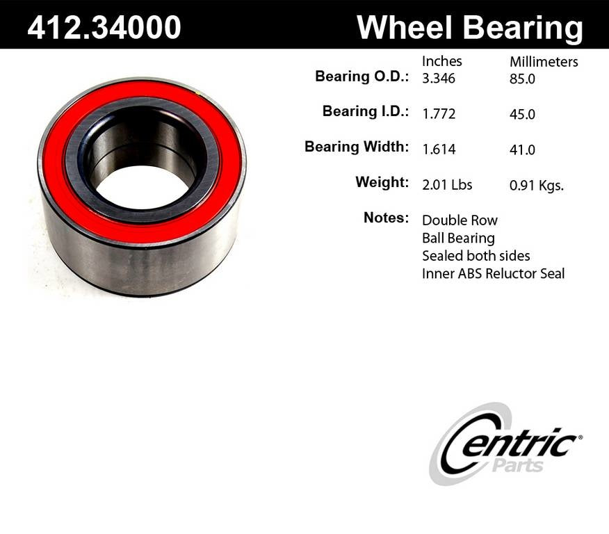 Centric 92-96 BMW 8 Series Front Axle Shaft Premium Ball Bearing
