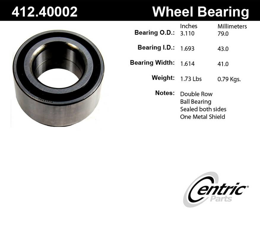 Centric Premium Front Axle Shaft Bearing 94-01 Acura Integra