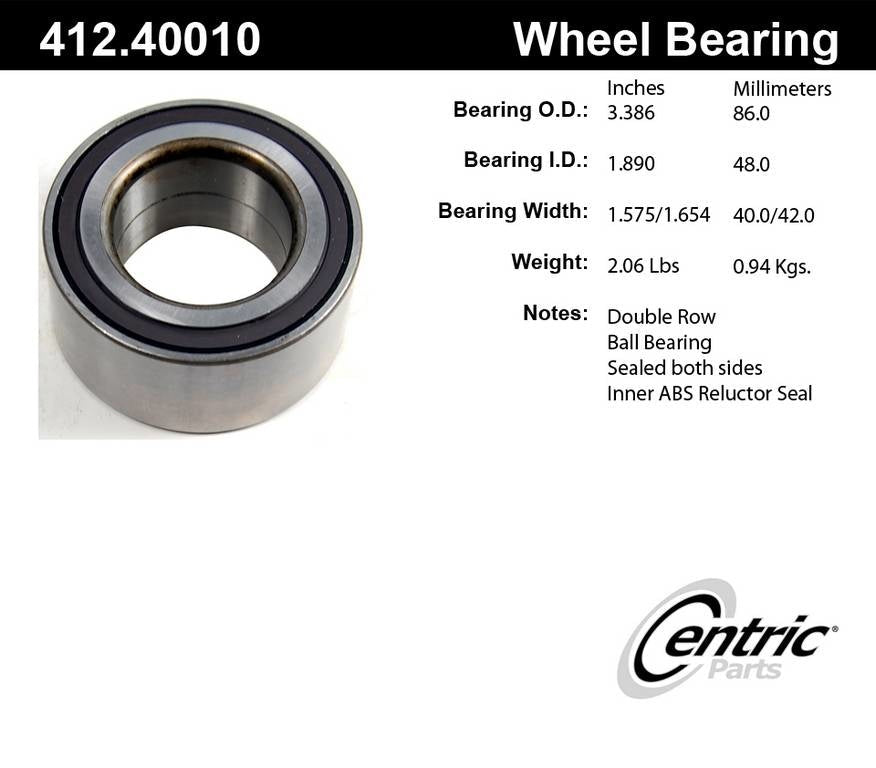 Centric Premium Ball Bearing - Front/Rear