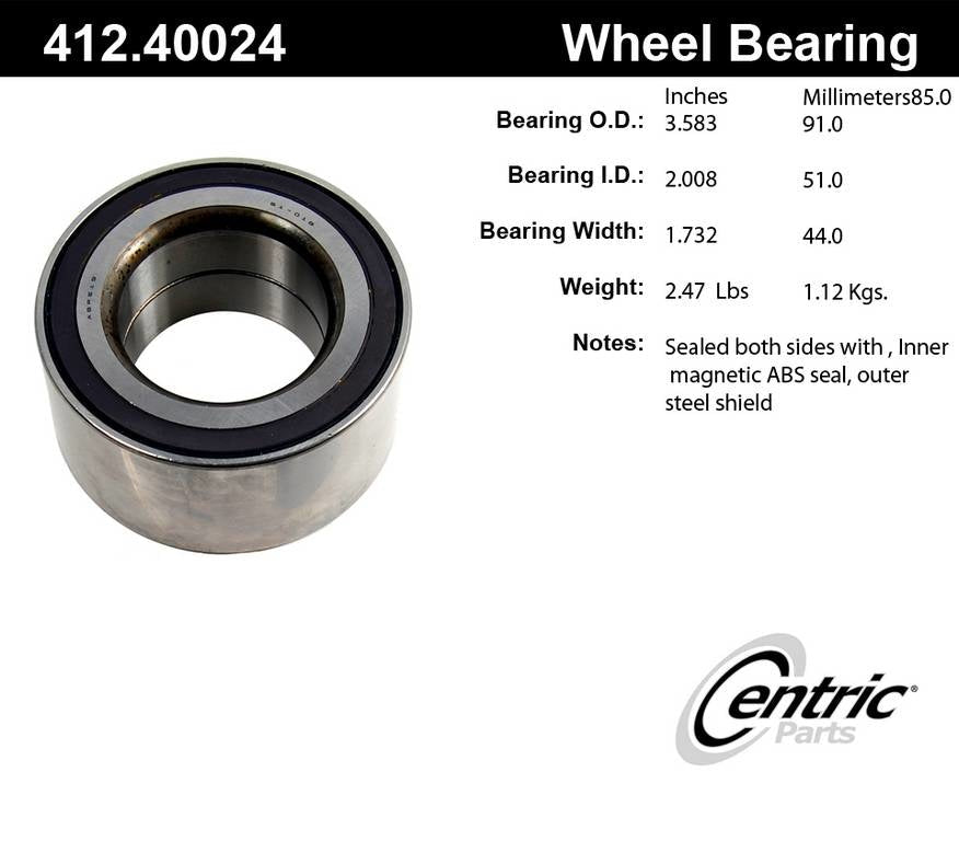 Centric 14-18 Acura MDX Premium Front Wheel Bearing
