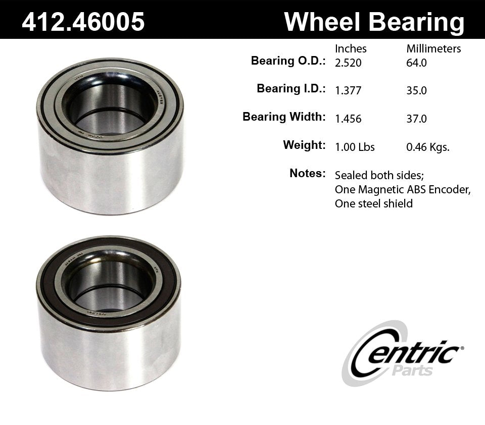 Centric 14-19 Mitsubishi Mirage Premium Front Wheel Bearing