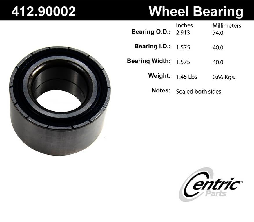 Centric Standard Ball Bearing - Front/Rear