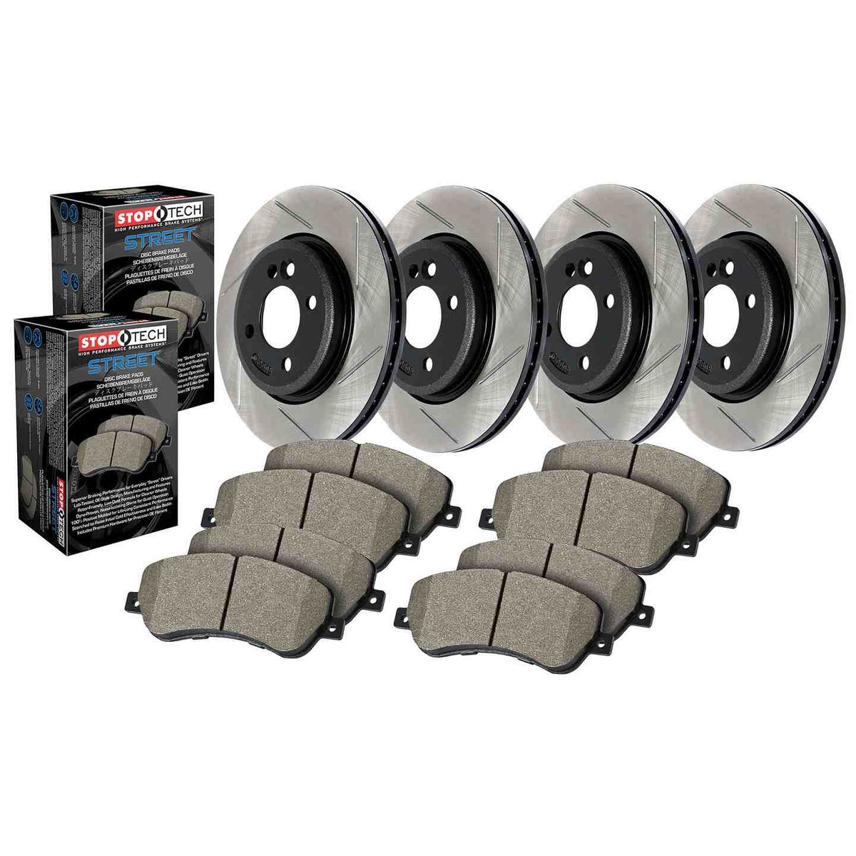 Street Axle Pack, Slotted, 4 Wheel