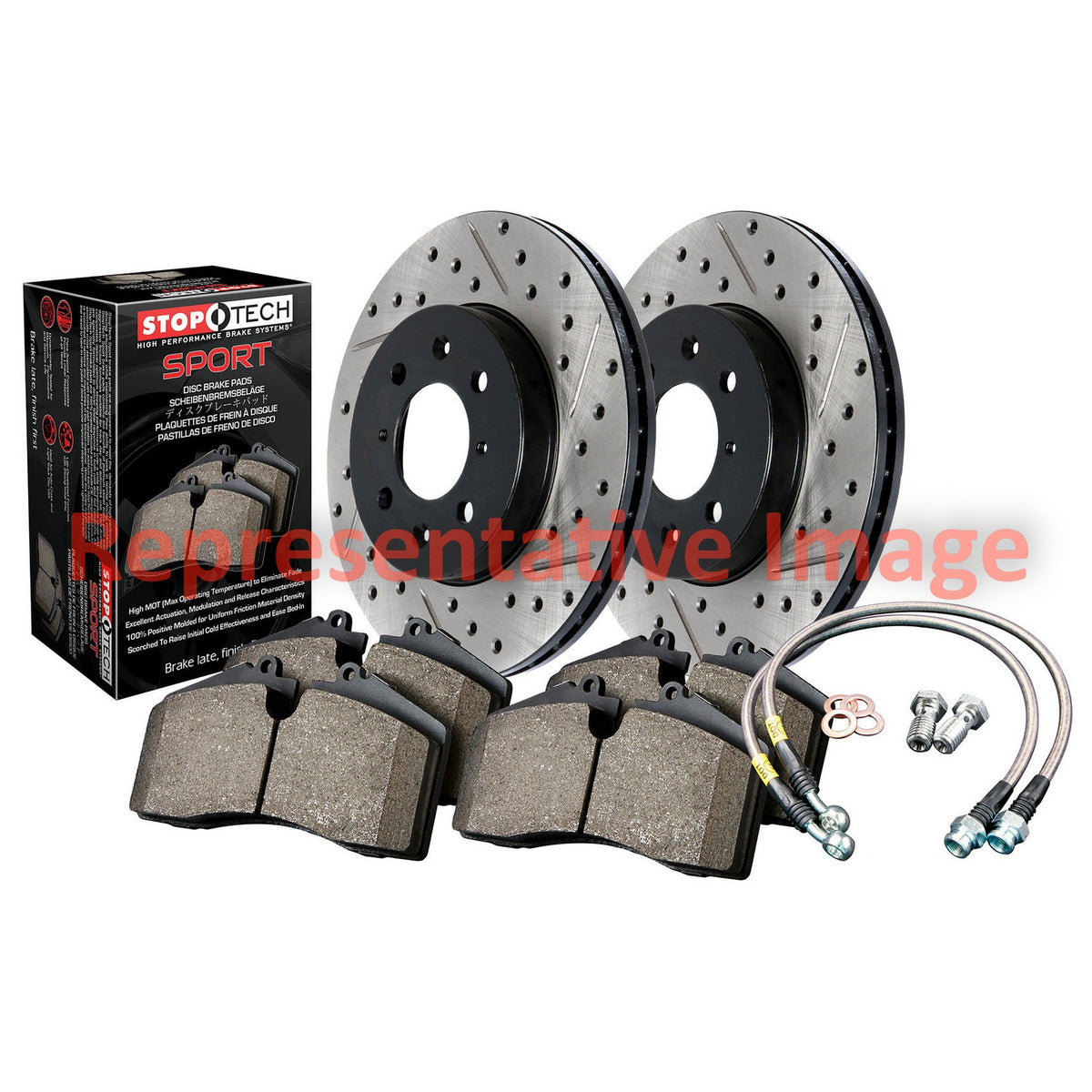 Sport Axle Pack, Drilled & Slotted, 4 Wheel