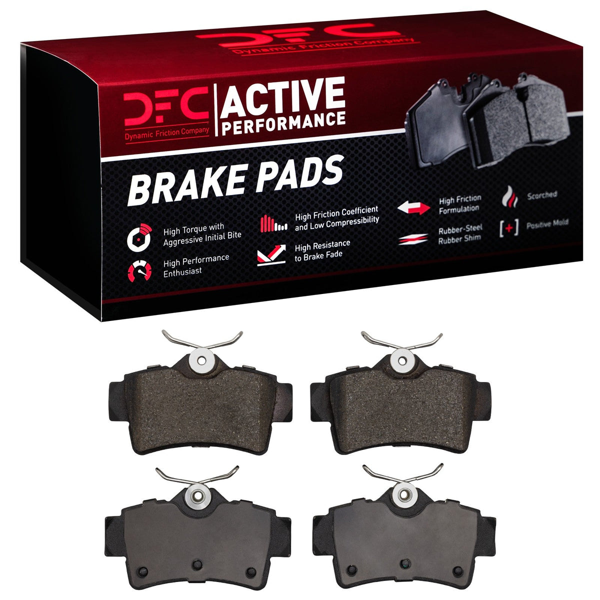 DFC 94-04 Ford Mustang Rear Active Performance Pads - Low Metallic