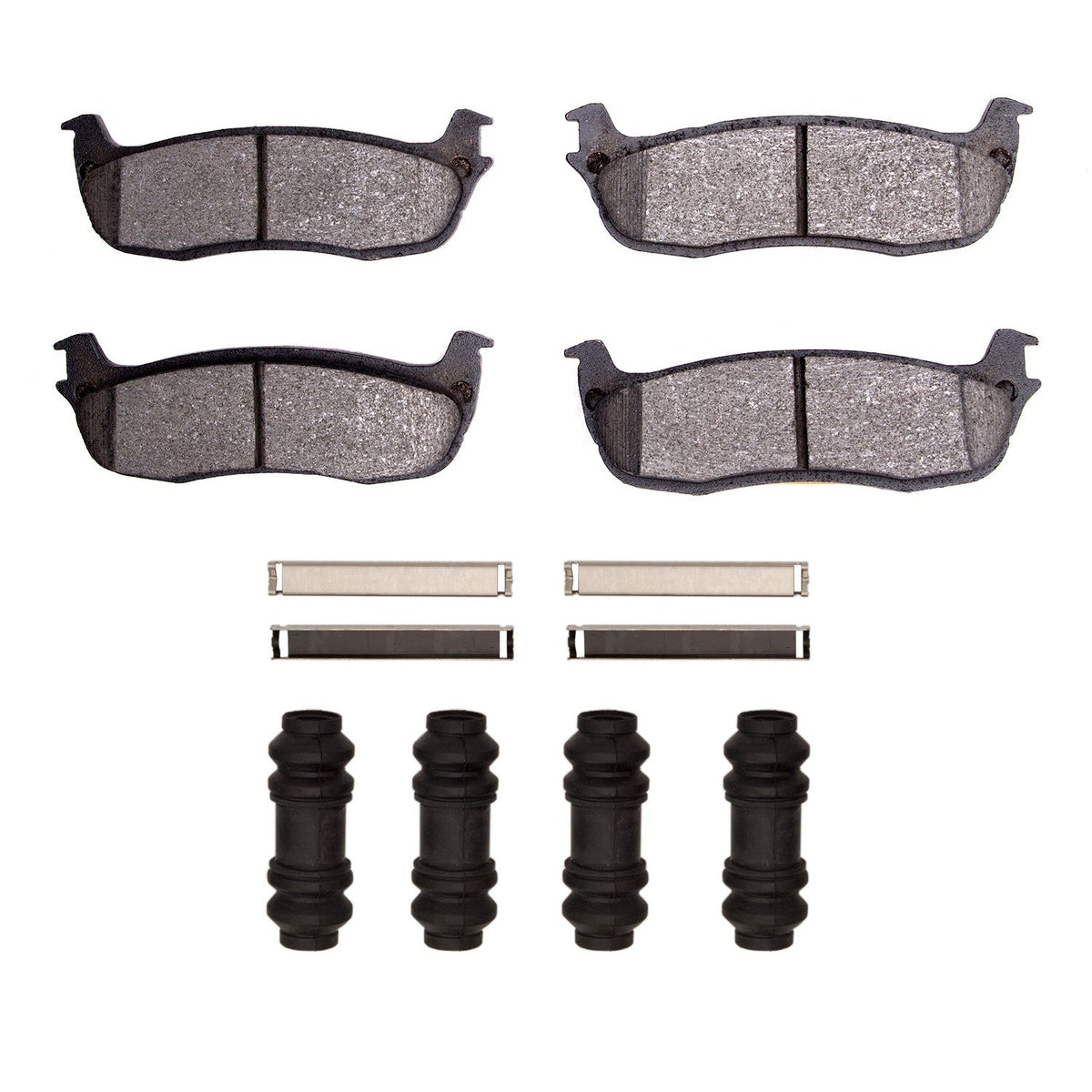 DFC 97-11 Ford F-150 4WD Rear 5000 Advanced Semi Metallic Brake Pads and Hardware Kit