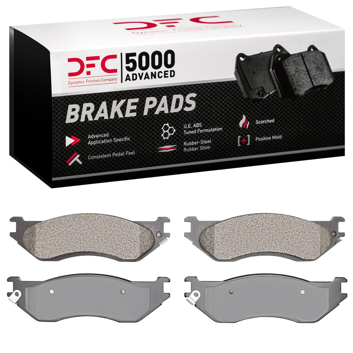 DFC 02-06 Dodge Ram 1500 Pickup Front 5000 Advanced Semi Metallic Brake Pads