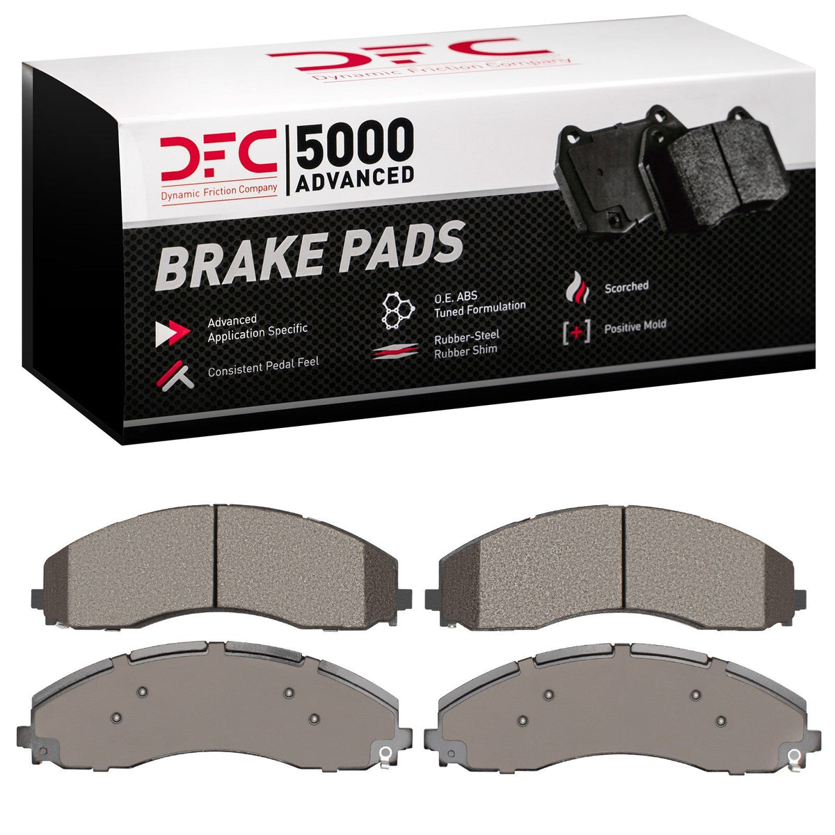 DFC 17-24 Ford F-550 Super Duty Front/Rear 5000 Advanced Semi Metallic Brake Pads