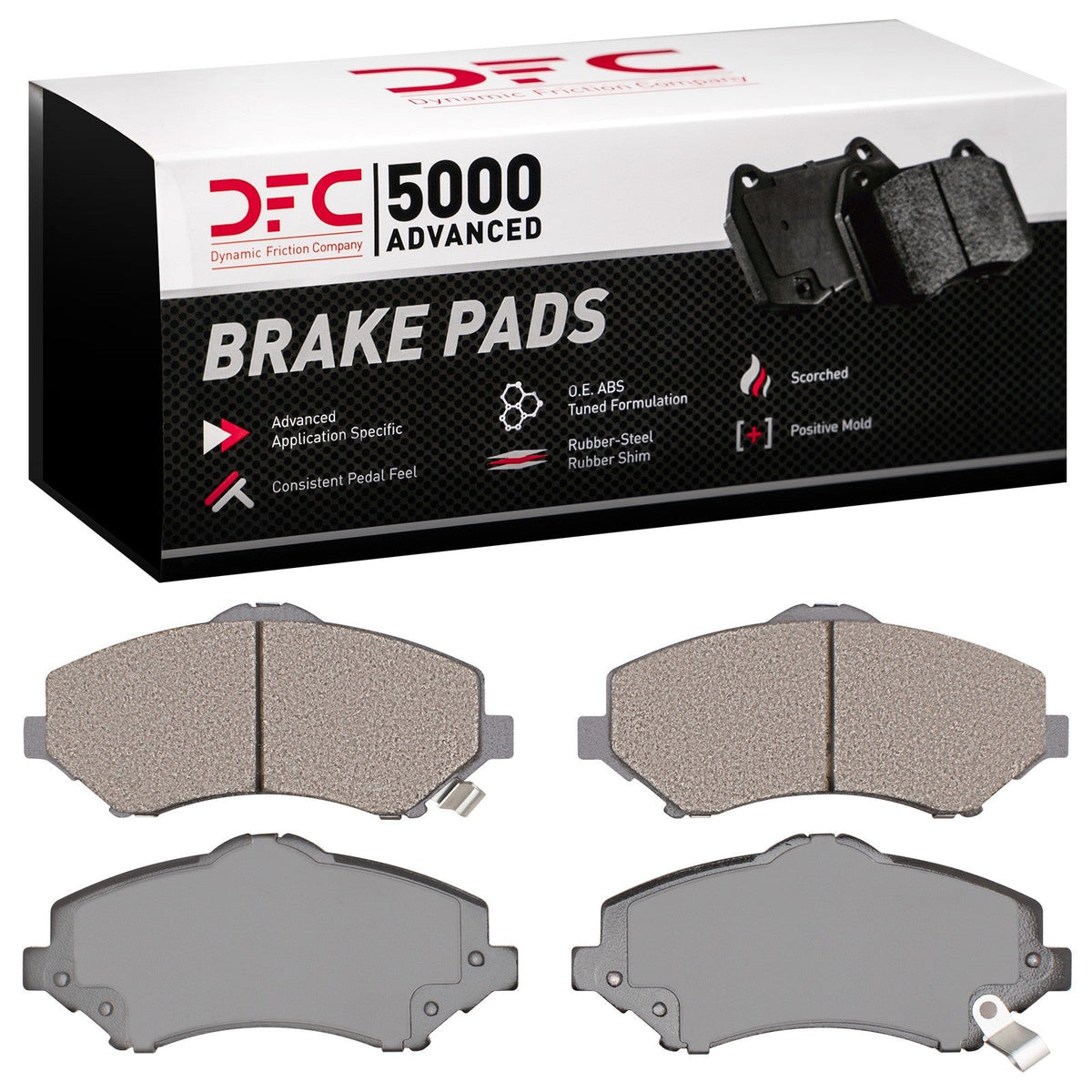 DFC 08-12 Chrysler Town & Country Front 5000 Advanced Semi Metallic Brake Pads