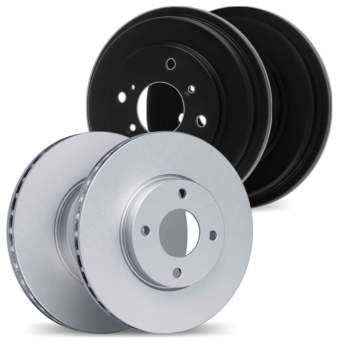 DFC 03-06 Dodge Verna Front & Rear Geospec Rotors includes Drums