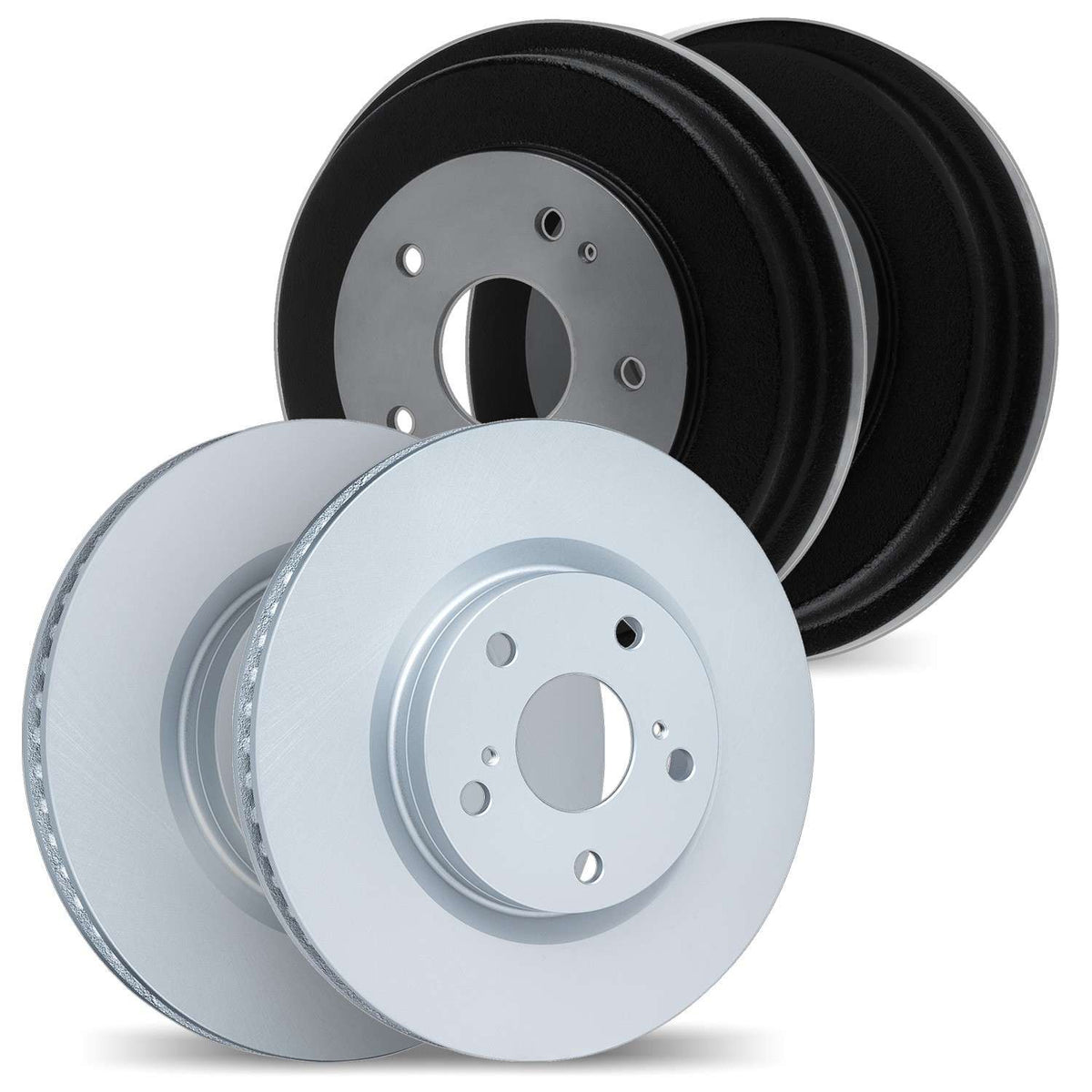 DFC 03-06 Chrysler Sebring Front & Rear Geospec Rotors includes Drums