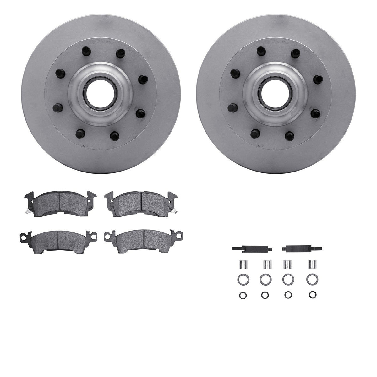 DFC 71-89 Chevrolet C30 Pickup Front Geospec Rotors with Heavy Duty Brake Pads w/Hardware
