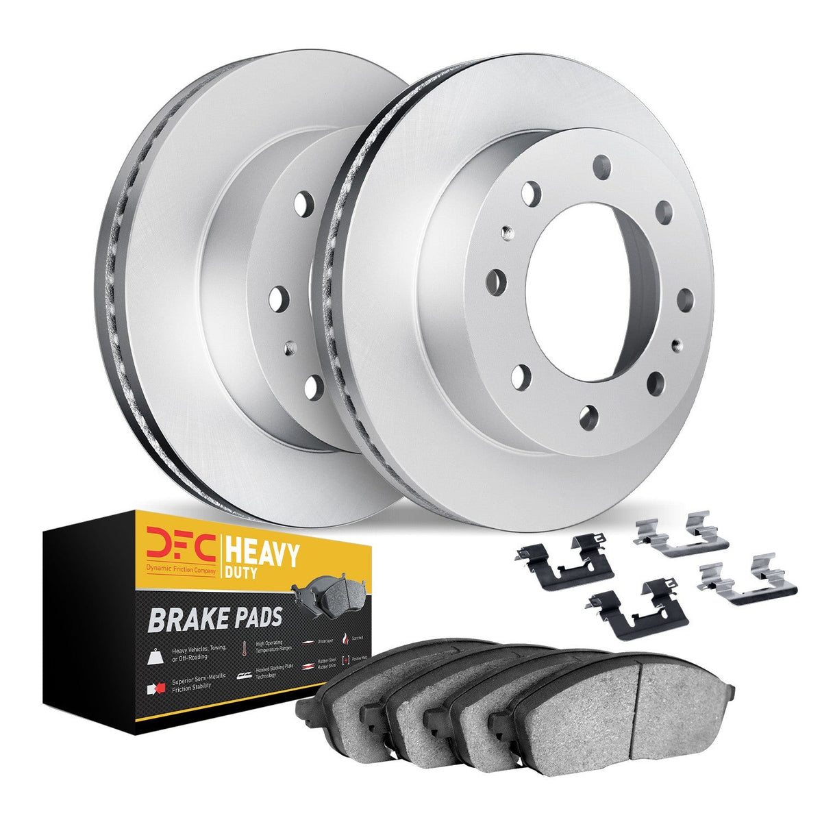DFC 71-89 Chevrolet C30 Pickup Front Geospec Rotors with Heavy Duty Brake Pads w/Hardware