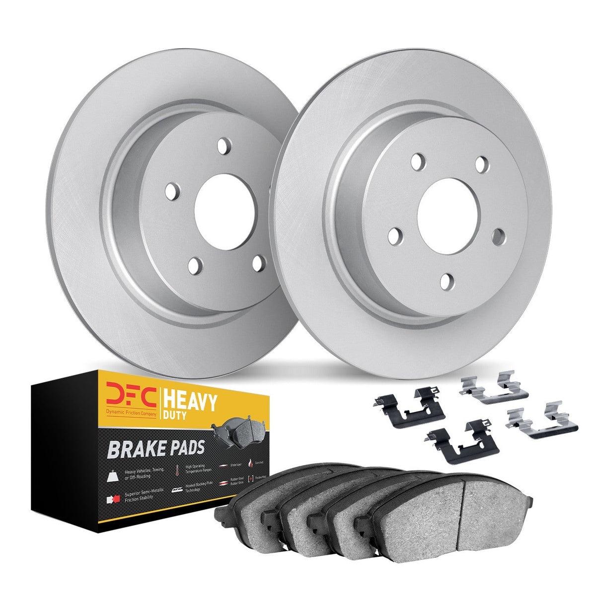 DFC 97-04 Ford Expedition Rear Geospec Rotors with Heavy Duty Brake Pads w/Hardware