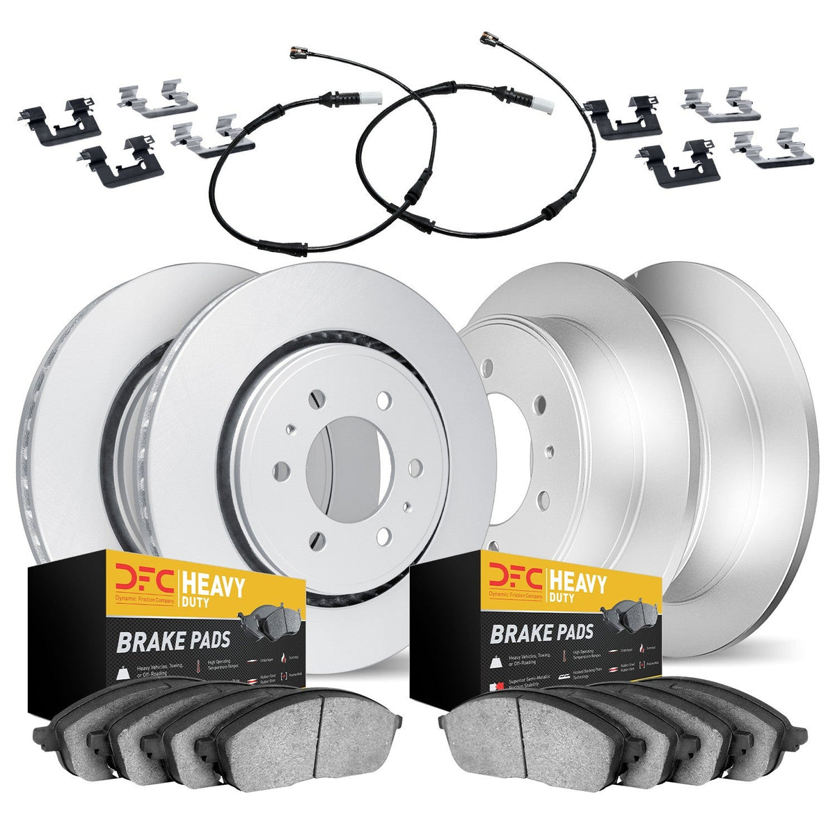 DFC 19-25 Mercedes-Benz Sprinter 2500 Front & Rear Geospec Rotors Heavy Duty Padsw/Sensor/Hardware