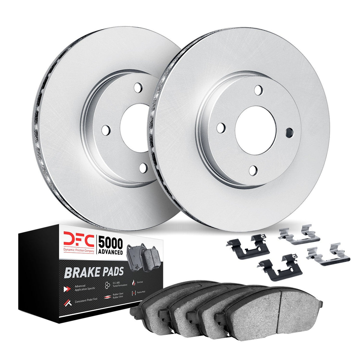 DFC 06-12 Dodge Attitude Front Geospec Rotors with 5000 Advanced Brake Pads w/Hardware
