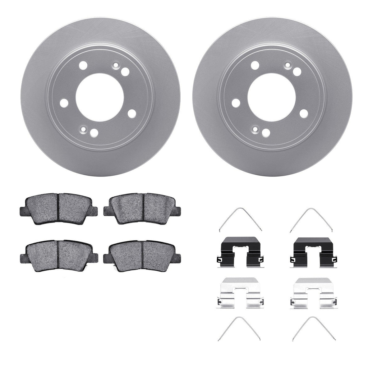 DFC 11-25 Hyundai Venue Rear Geospec Rotors with 5000 Advanced Brake Pads w/Hardware