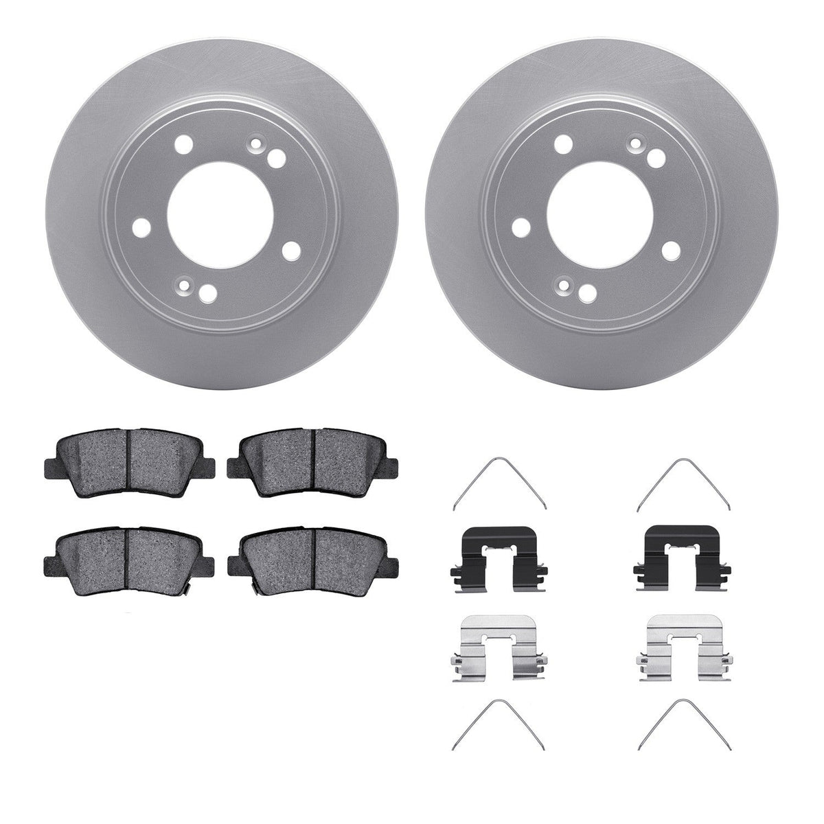 DFC 12-24 Hyundai Elantra GT Rear Geospec Rotors with 5000 Advanced Brake Pads w/Hardware