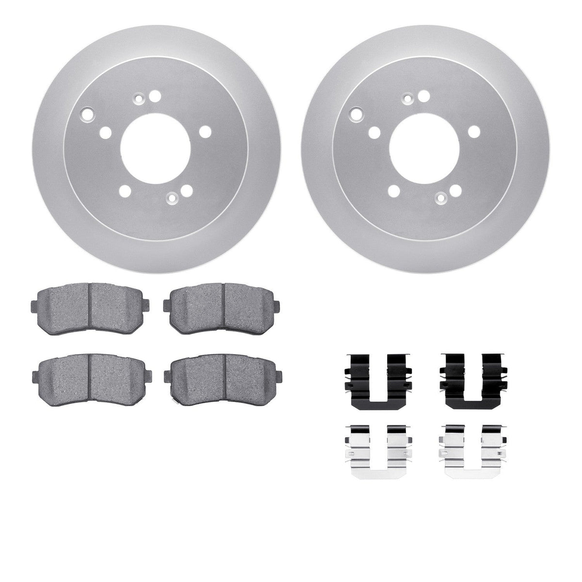 DFC 10-16 Hyundai Tucson Rear Geospec Rotors with 5000 Advanced Brake Pads w/Hardware
