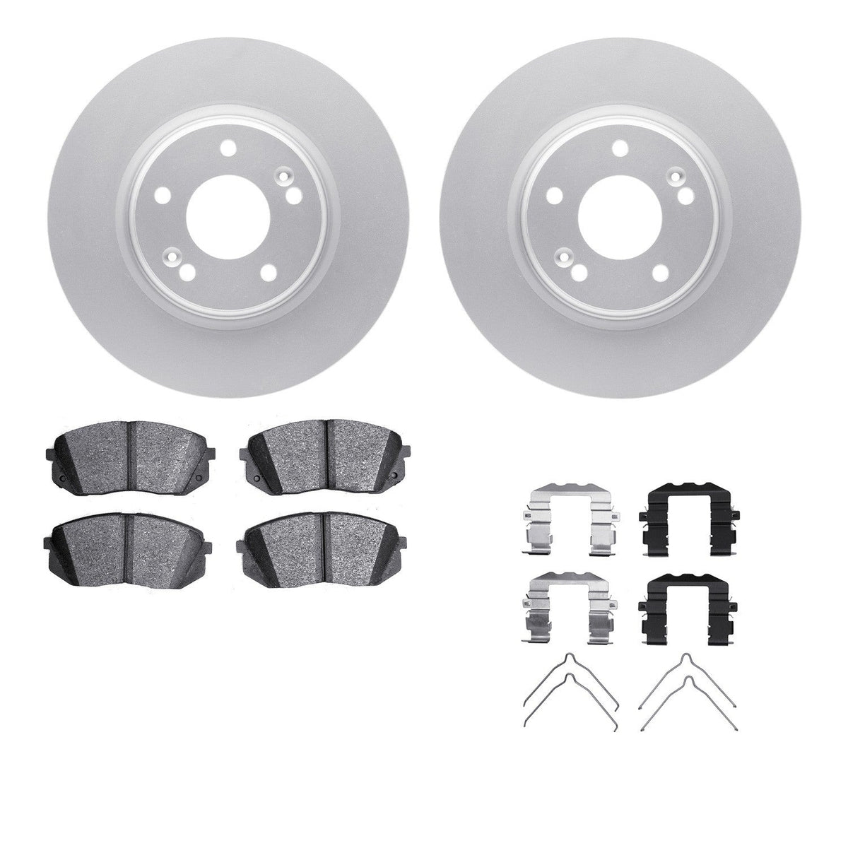 DFC 15-23 Hyundai Kona Electric Front Geospec Rotors with 5000 Advanced Brake Pads w/Hardware