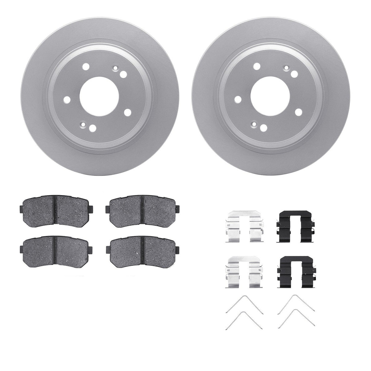 DFC 18-25 Hyundai Kona Rear Geospec Rotors with 5000 Advanced Brake Pads w/Hardware