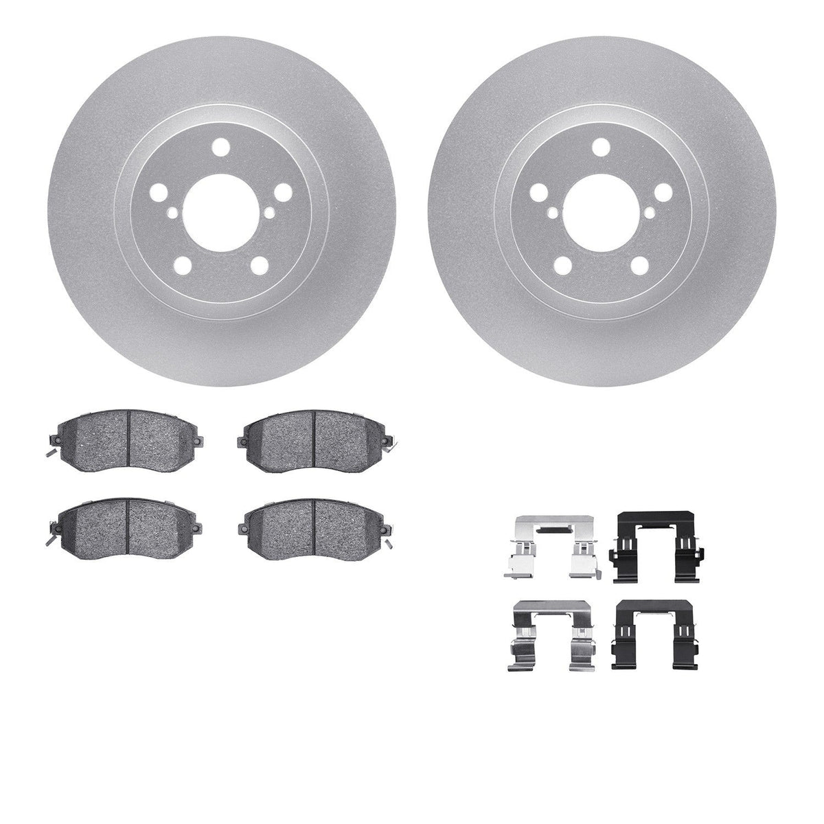 DFC 11-16 Subaru Impreza Front Geospec Rotors with 5000 Advanced Brake Pads w/Hardware