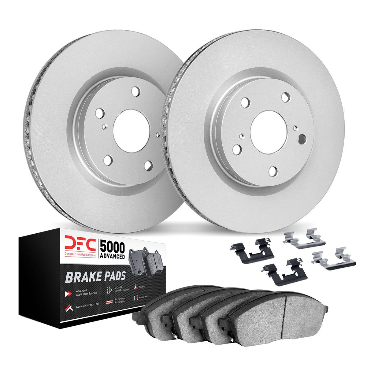 DFC 11-16 Subaru Impreza Front Geospec Rotors with 5000 Advanced Brake Pads w/Hardware