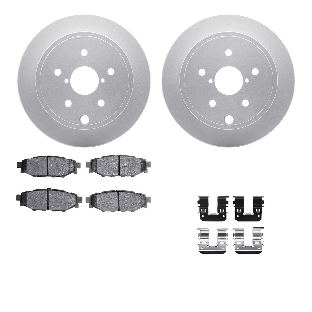DFC 15-21 Subaru WRX Rear Geospec Rotors with 5000 Advanced Brake Pads w/Hardware