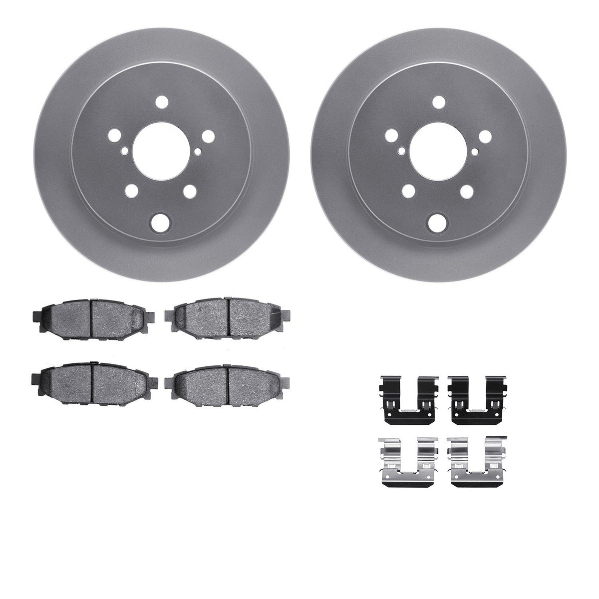 DFC 12-23 Subaru Crosstrek Rear Geospec Rotors with 5000 Advanced Brake Pads w/Hardware