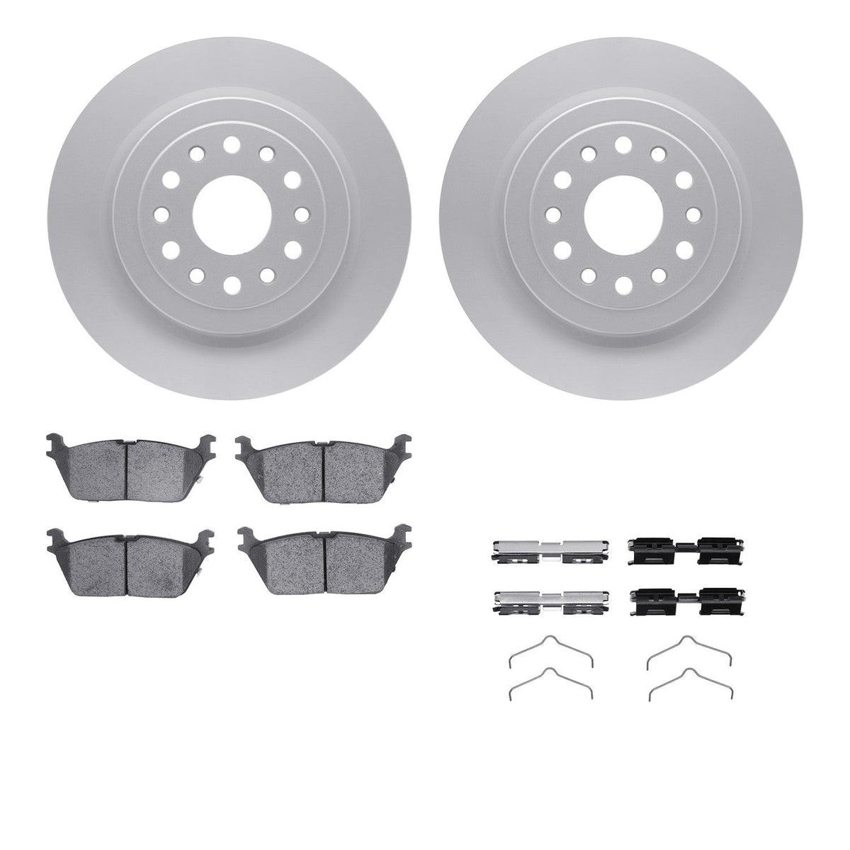 DFC 19-25 Ram 1500 Rear Geospec Rotors with 5000 Advanced Brake Pads w/Hardware