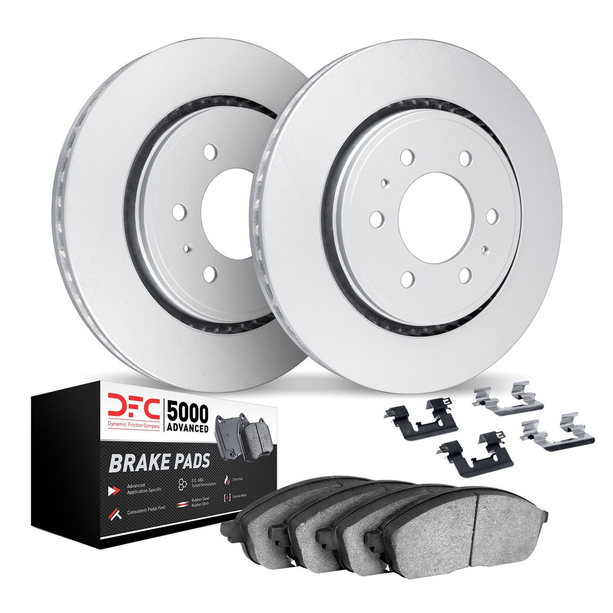 DFC 19-25 Ram 1500 Rear Geospec Rotors with 5000 Advanced Brake Pads w/Hardware