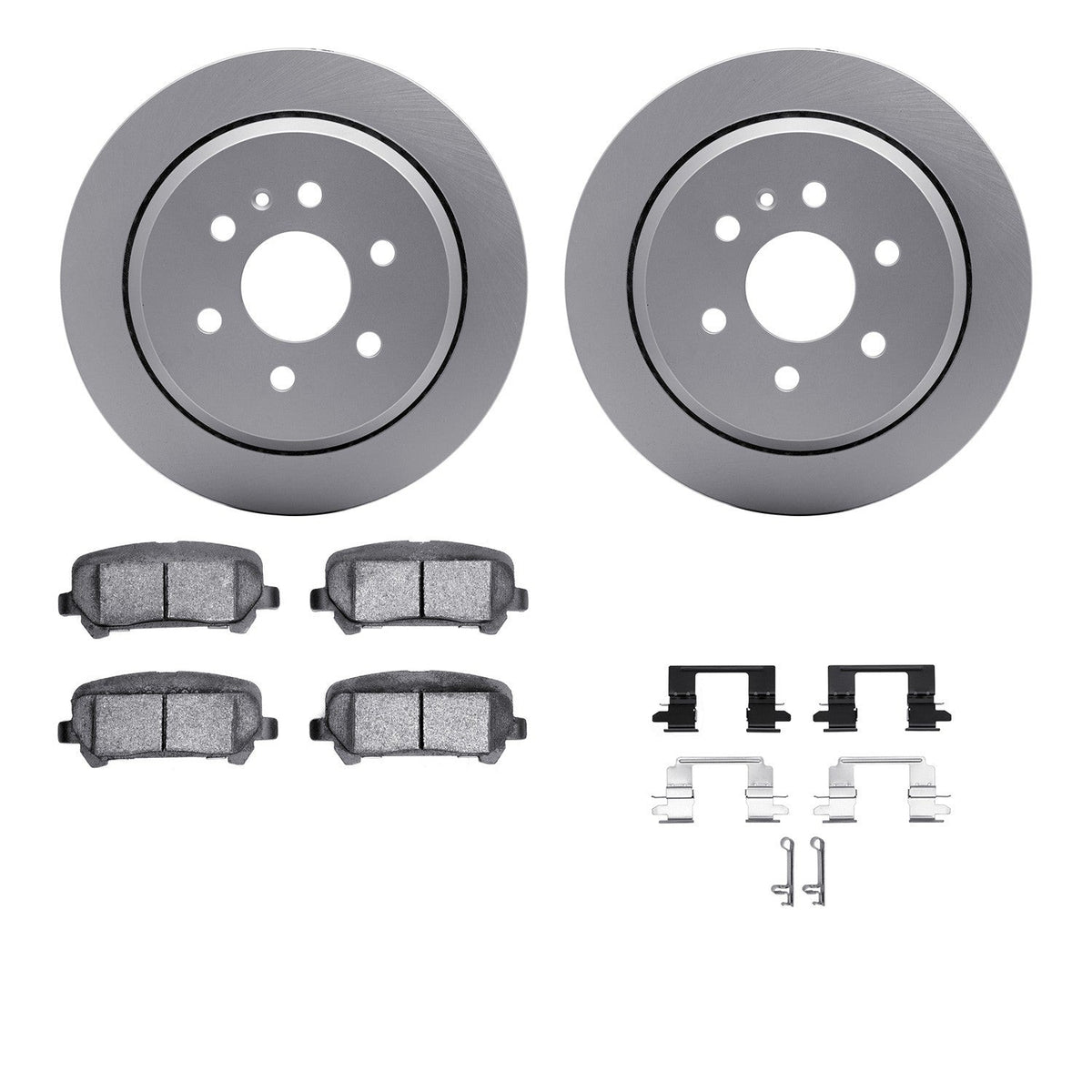 DFC 15-20 Chevrolet Colorado Rear Geospec Rotors with 5000 Advanced Brake Pads w/Hardware