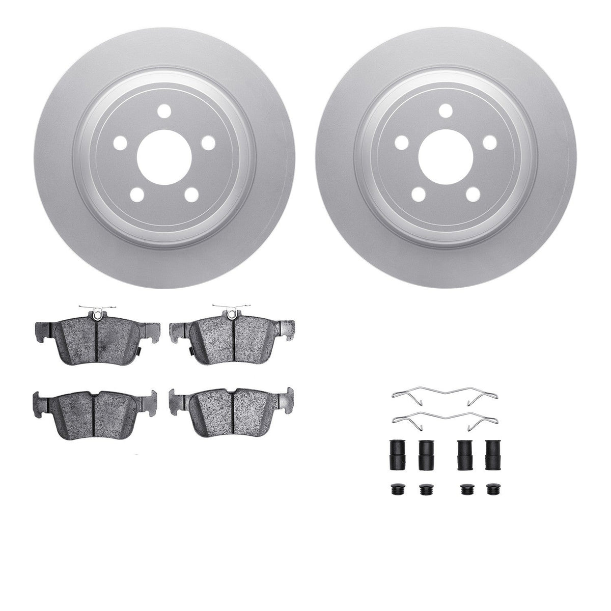 DFC 15-24 Ford SSV Plug-In Hybrid Rear Geospec Rotors with 5000 Advanced Brake Pads w/Hardware