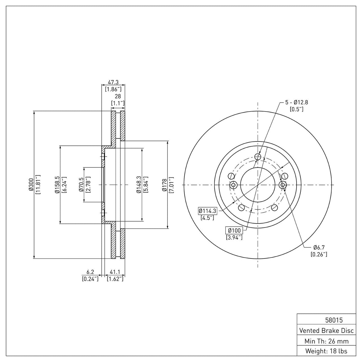 DFC 99-04 Acura RL Front Brake Rotor