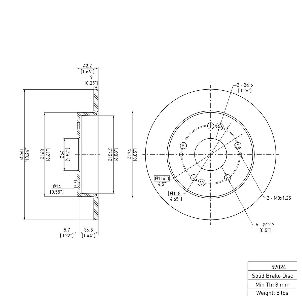 DFC 97-15 Acura ILX Rear Brake Rotor