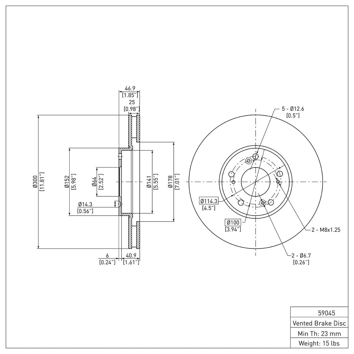 DFC 02-15 Acura RSX Front Brake Rotor