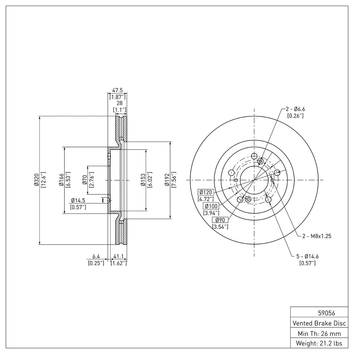 DFC 09-14 Acura TL Front Brake Rotor