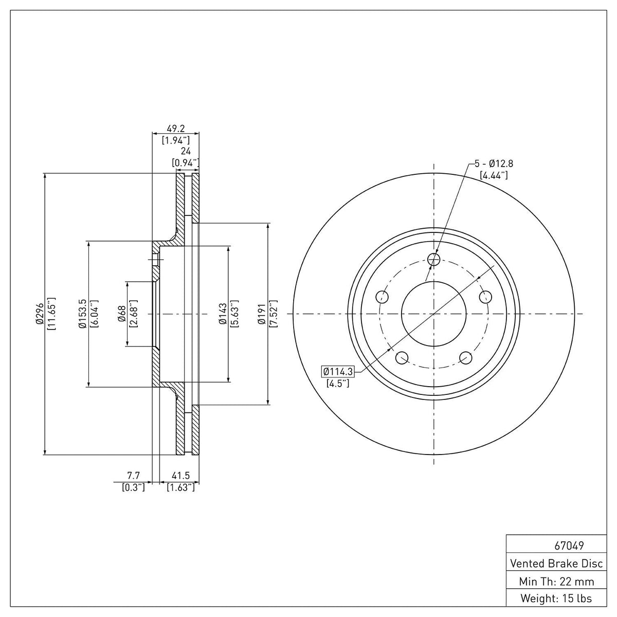 DFC 02-06 Infiniti I35 Front Brake Rotor