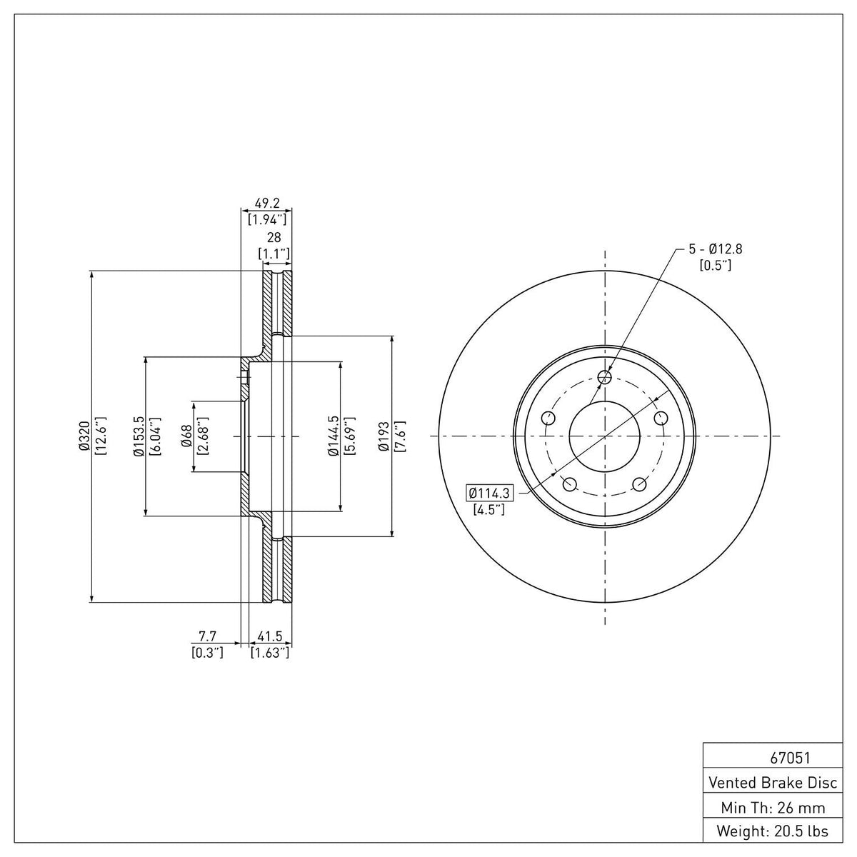 DFC 03-05 Nissan Murano Front Brake Rotor