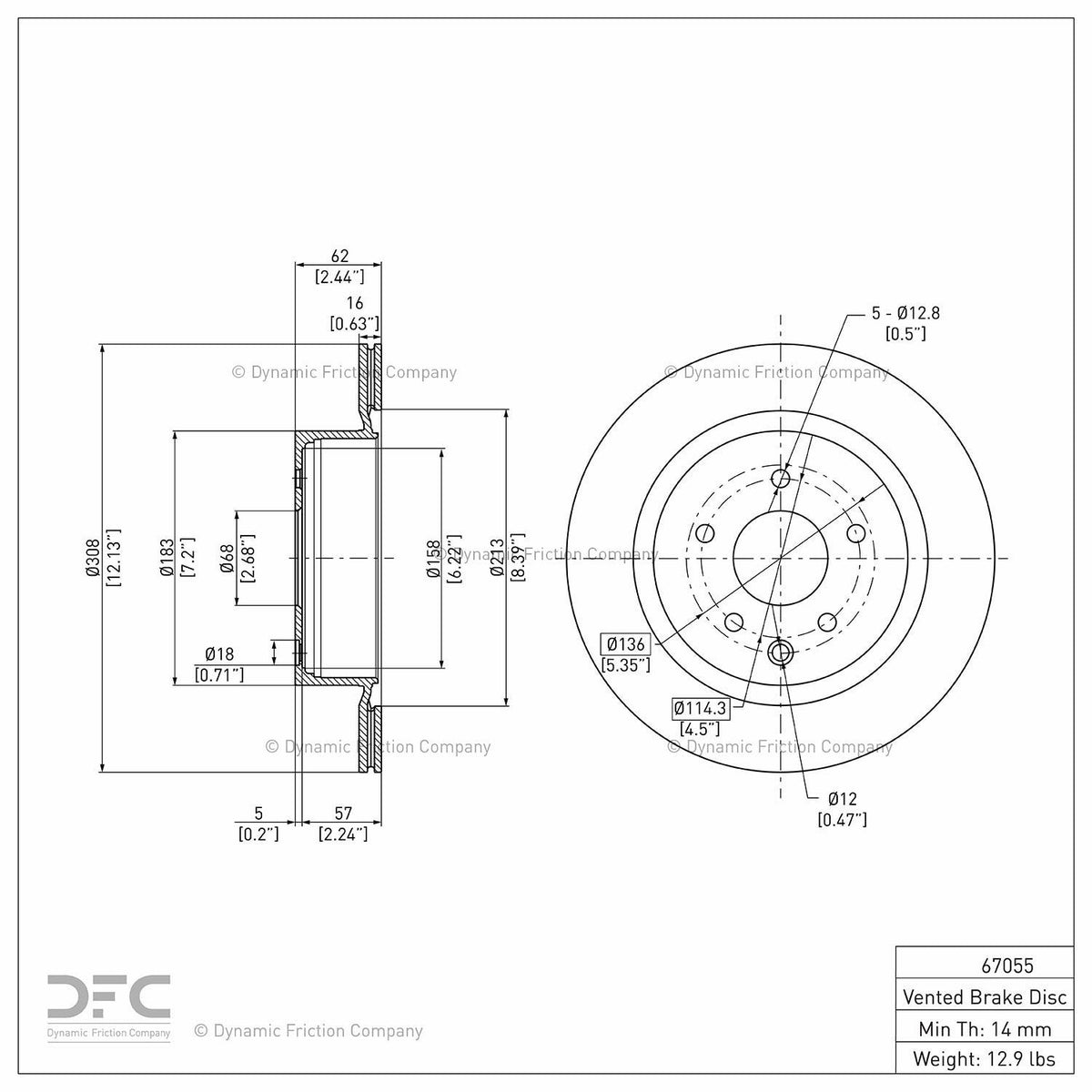 DFC 05-25 Infiniti M45 Rear Brake Rotor