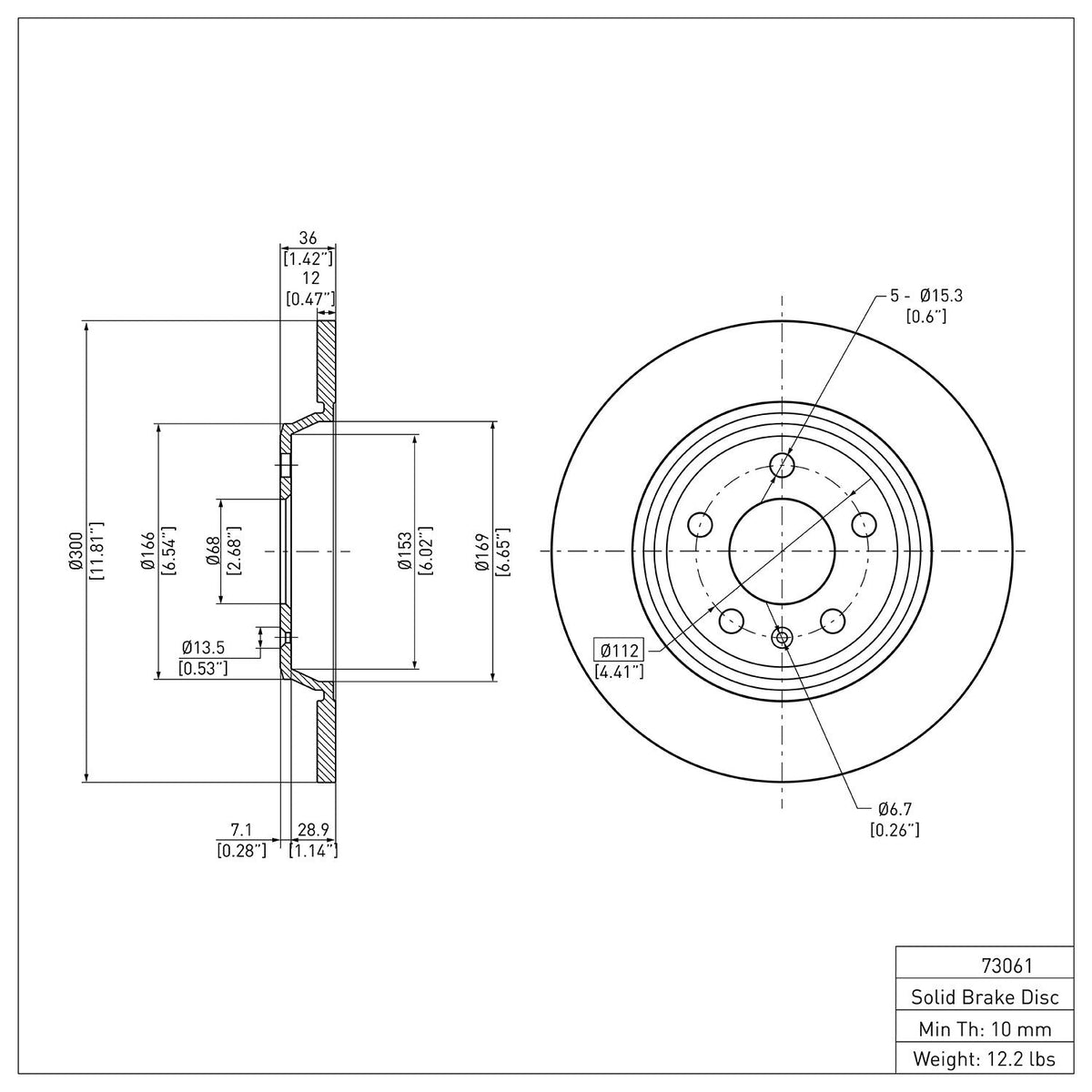 DFC 08-25 Audi A6 Quattro Rear Brake Rotor