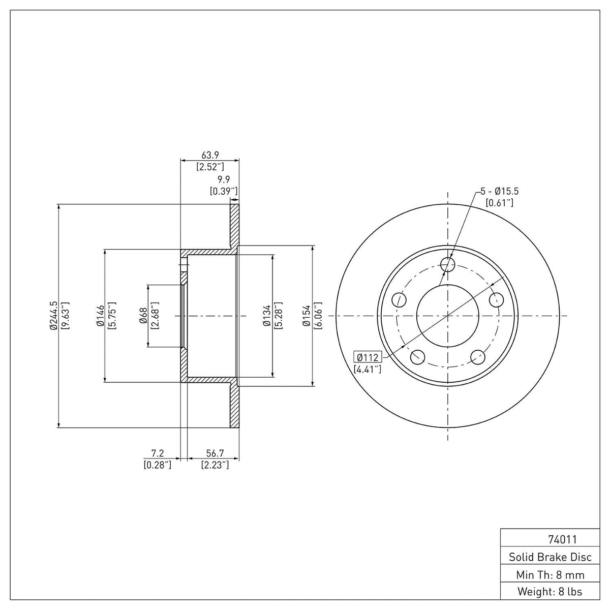 DFC 92-05 Audi A6 (Mexico) Rear Brake Rotor