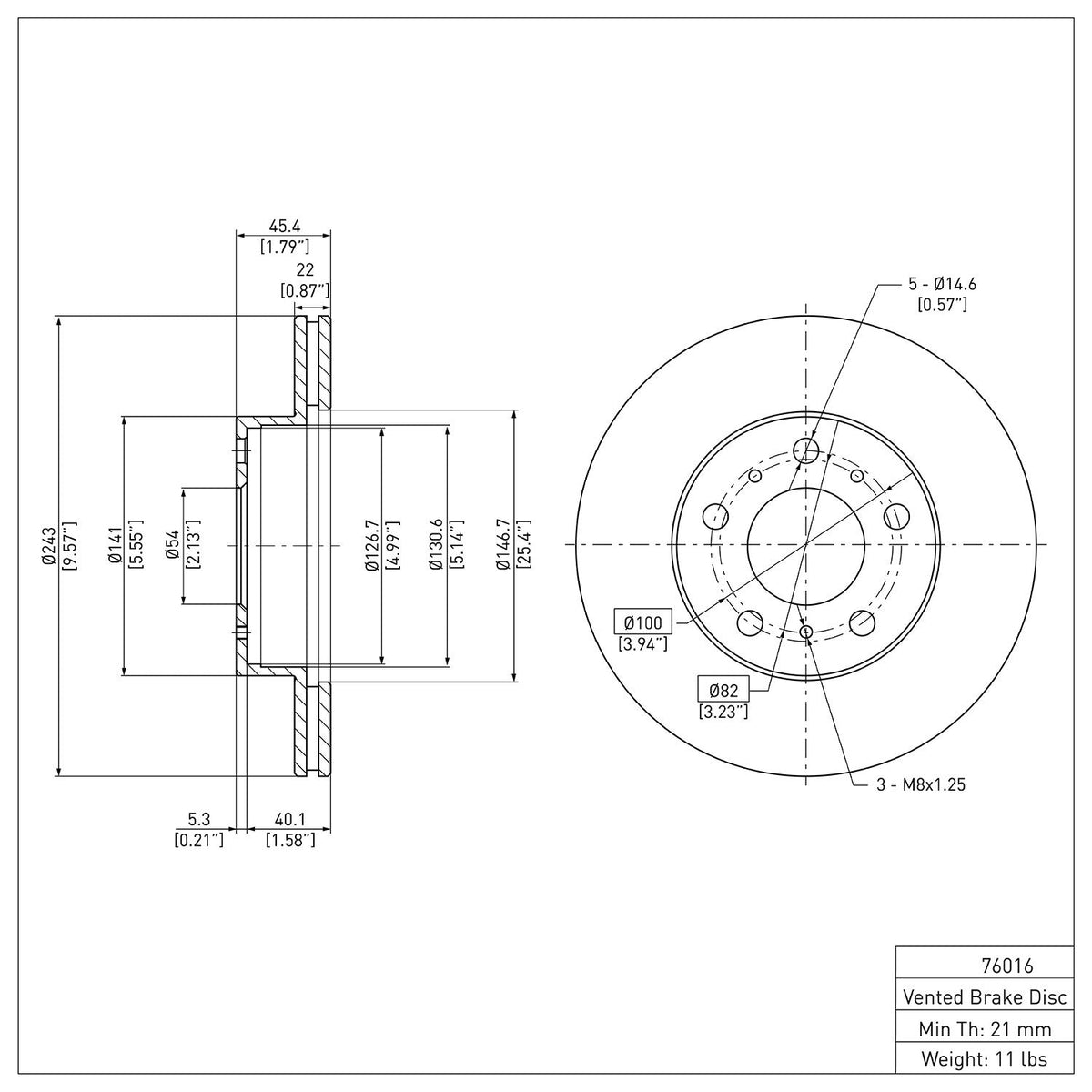 DFC 83-86 Toyota Camry Front Brake Rotor