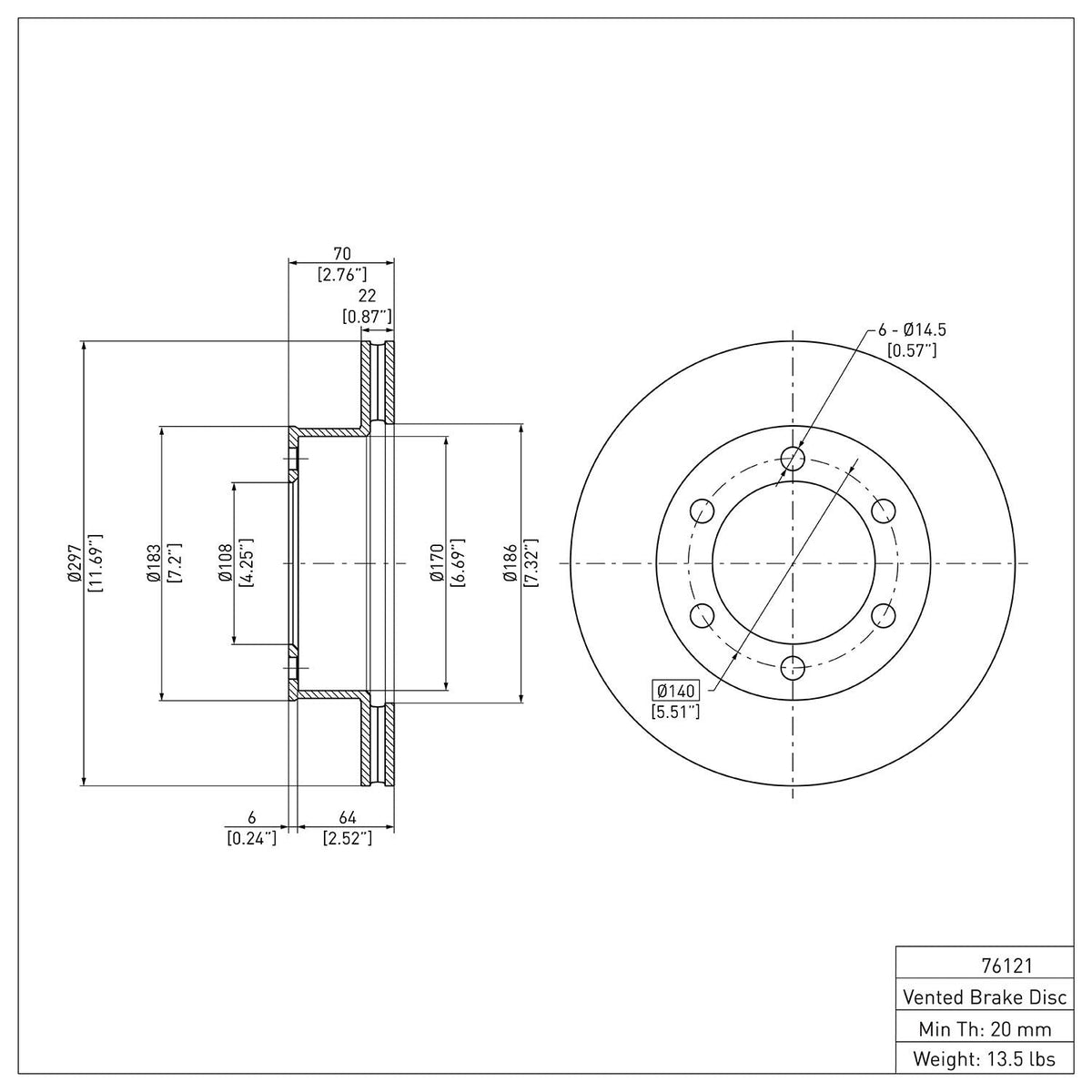 DFC 95-04 Toyota 4Runner Front Brake Rotor